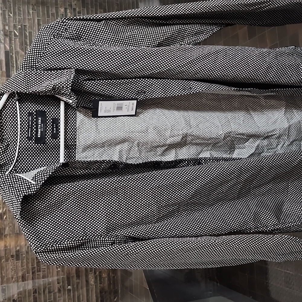 Kenneth Cole Black and White Dot Blouse